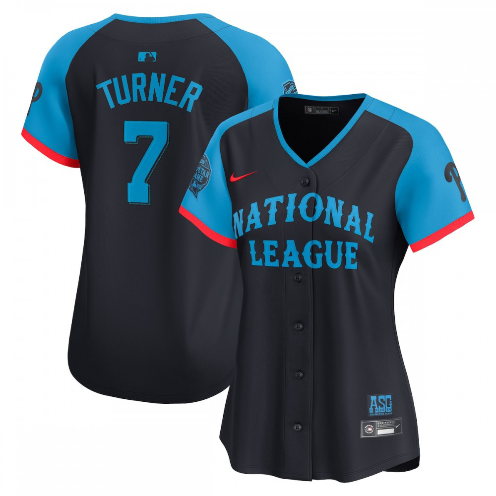 Trea Turner National League Women's 2024 MLB All-Star Game Limited Player Jersey - Navy-Pro Kit Vault | Brand New 26/27 Sports Jerseys